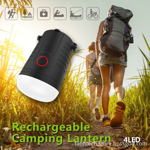 2-in-1 LED Camping Lantern with 4000mah Power Bank for Hiking & Illumination & Phone Charging